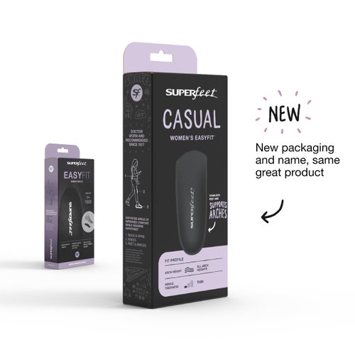 Superfeet Casual Women's Easyfit Insoles - Comfort Shoe Inserts for Women - Anti-Fatigue Orthotic Insoles for Dress Shoes - Professional Grade - Size 6.5-8 Women