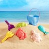 hahaland Beach Toys for Toddlers 1-3 - Sand Toys for Toddlers 1-3, Baby Bucket Rake Shovel Set, Bath Water Outdoor Toys for Toddlers 1-3 Boys Girls, Travel Toys for 1 Year Old Toddler Toys Age 1-2