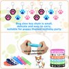 122Pcs Dog Party Favors Gift Set for Kids Dog Birthday Party Supplies Include 12 Dog DIY Face Stickers 12 Dog Bags 12 Keychains 12 Bracelets 50 Stickers for Puppy Party Favors