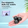 Magnetic Balls, 33mm Magnetic Fidget Balls, Magnets Balls Fidget Toys for Adults, Executive Desk Toys Gift for Stress Relief and Desk Decorations for Men, Women, Teens, Office Workers (Black, 6 Pack)…
