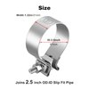 EVIL ENERGY 2.5 Inch Exhaust Clamp,2 1/2" Narrow Band Muffler Clamp Stainless Steel for Pipes,Mufflers,Catalytic Converters 2PCS
