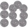 GUEICN Stainless Steel Scrubber Scrubbing Scouring Pad Magic Eraser Sponges Clean Pot Pan and Broiler Rack Steel Wool for Kitchen Bathroom (10Pcs Metal Scrubber)