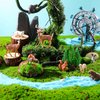 18 Pcs Forest Animals Figurines Woodland Animals Model Trees Kit Miniature Plastic Animals Realistic Wild Forest Animals for Cake Toppers Birthday Party Favor(Forest Animals)
