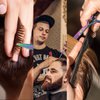 Professional Hair Cutting Shears Set,6 Inch Barber Hair Cutting Scissors Kit,Hairdressing Thinning Shears for Hair Cutting,Sharp Blades Haircut Scissors Kit for Women/Men/Kids (Rainbow)