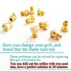 MEANHDAG Grill LP Gas Conversion Kit for Weber, Brass Jet Nozzle for Propane LPG, DIY Burner Replacement Part Orifice Can Drill Out, 10 PCS, Orifice Hole Size 0.5mm=0.02 "=24AWG, M6x0.75mm