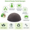 Konjac Face Sponges for Cleansing and Exfoliating, Konjac Facial Sponges for Washing Cleaning Face Body with Activated Charcoal, Natural Konjac Sponge Set for Oily Dry Sensitive Skin Skincare Tool
