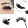 Laflare 3D False Eyelashes Russian volume Strip Lashes | Fluffy, Wispy, Lightweight | Faux Mink Eyelashes Extension C Curl Wispy Handmade Soft Reusable 3 Packs Value Combo. (FCM04X3C)