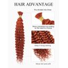 Human Braiding Hair 1 Bundle 50g 22 Inch Deep Water Wave Bulk Human Hair for Braiding No Weft 10A Brazilian Virgin Curly Human Hair Extensions for Boho Braids Wet and Wavy Ginger Braiding Hair