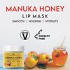 Lip Mask & Lip Balm - leave-on Overnight repair and nourish lip mask or lightweight non-sticky daytime lip care with Vitamin C, Antioxidants, Manuka honey, Stem cells, 1 oz.