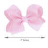 WD2U Girls Set of 2 Small Grosgrain 3" Pigtail Hair Bows French Clip Barrettes Cream Ivory