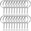 Teenitor Key Chain Rings Keychain Rings, 60pcs Key Ring Metal Keychain Split Key Rings Bulk, Keyring 25mm with 26mm Key Chains and 60pcs Open Jump Ring for Craft Key Ring