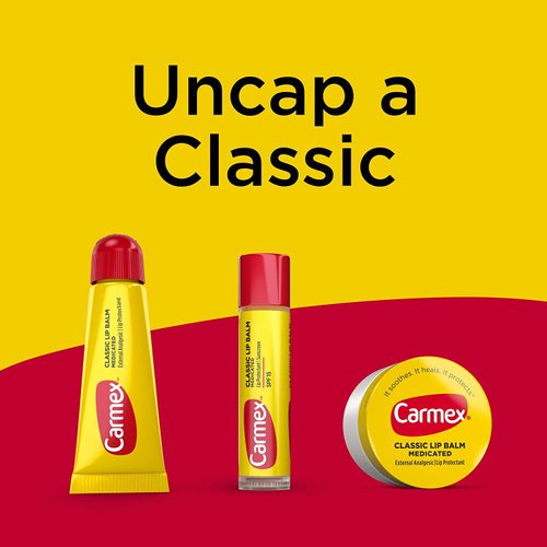 Carmex Classic Lip Balm Medicated Jar 0.25 Ounce (Pack of 1)