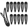 Coufce 50 Pack 2 Inch Black Metal Snap Hair Clips, Bend Hair Clips Non-Slip Hair Barrettes for Girls and Women Stylish Hair Accessories (Black)
