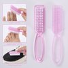 Yebeauty Nail Brush Fingernail Cleaner, 4 Pack Hand Scrub Cleaning Brush Plastic Hand Finger Toes Scrubbing Brush, Pedicure Nail Scrubber,Clear Pink