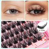 Bodermincer Lashes Clusters 10+12mm/12+14mm/14+16mm/16+18mm/10-12-14-16mm/14-16-18mm Mixed and 8-20mm to Choose Lashes Extension Kit lash Clusters Lashes Wispy Eyelash Extension (14+16mm Mixed)