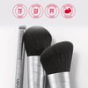 Mirabella Foundation Brush, Premium Professional Makeup Brush Collection, Cruelty-Free Synthetic Bristle Brush with Hand-Sculpted Brushed Aluminum Handle, Luxury Blending Brush for Makeup