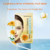 Calendula Hydrogel Soothing Facial Mask for Sensitive Skin,Hyaluronic Acid Hydrating Sheet Face Mask Skin Care,Sheet Mask,Calendula Calming Mask 12 Pack