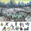 Wooden Puzzle for Adults - Uniquely Shaped Pieces - Made in The USA by FoxSmartBox - 180 Pieces - Skating in Central Park