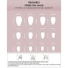 ArtiClaws Press On Nails Medium Almond Nude Pink French Tip 24 Pcs Nails Press ons Acrylic Glossy Artificial Nails Prep Kit