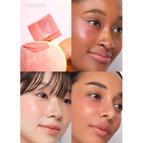 Kaja Dewy Bar - Creamy Multi-Stick Blusher & Lip Balm, Korean Cream Blush Stick for Cheeks and Lips, 45% Moisturizing Oil, Apple Extract, Vitamin-Hyaluronic Acid Infused, 03 Peach Cobbler,10g