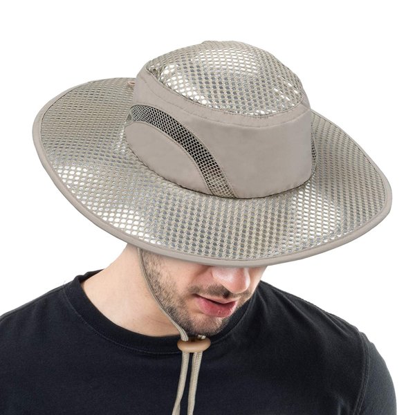Tirrinia Reflective Wide Brim Sun Hat, Lightweight Fishing Safari Cap with UPF 50+ Protection