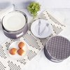 StackStorePlusMore China Storage Quilted Case for Dessert Plate, Bowls, Small Plate or Saucer - 8" W x 6" H - Gray - Includes 12 Felt Separators