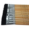 School Smart Black Bristle Long Handle Paint Brush, 3/4 Inch, Pack of 12