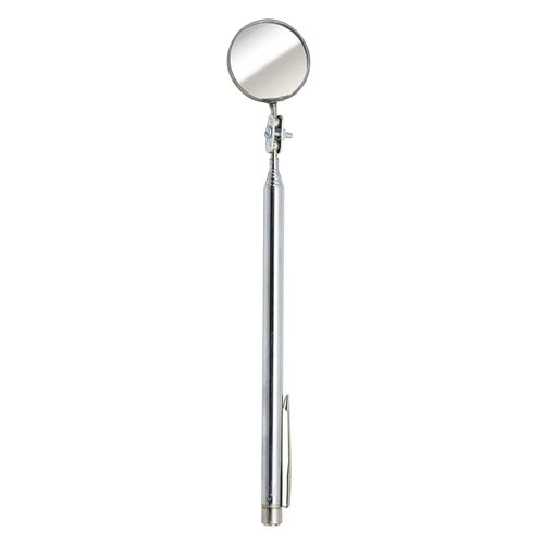 Ullman HTS-2 Glass High-Tech Telescoping Inspection Mirror, 3-1/4" Diameter, 6-1/2" to 29-1/2" Extended Handle Length, Clear, (Model: 758-HTS-2)