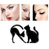 2 in 1 Cat Shape Eyeliner Template Stencil Smoky Eyeshadow Applicators Eyeliner Plate Matte PVC Material Professional Multifunction Black Cat Shape Eye liner & Eye Shadow Guide Template　 (1pack)