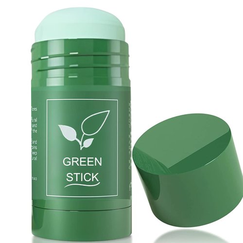 SHUIKU Green Tea Clay for Face, Facial Blackhead Remover Mask Stick with Tea Extract for Deep Pore Cleansing, Skin Brightening and Improve Overall Complexion for All Skin Types Men and Women