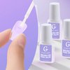 G GLAM GRIP Brush ON Nail Glue, 21ml in 3Pcs, Clear, MU002
