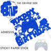 Video Game Birthday Cake Topper Game On Controllers GamePad Cake Decoration Glitter Video Game Theme Party Supplies for Gamer Kids Boys Favors Game Cake Picks Birthday Party Supplies(Blue)