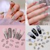COOSLIM 30PCS Money Dollar Nail Charms Gold and Silver 3D Alloy Dollar Money Nail Art Charms with Rhinestones for Women Nail Decoration DIY Design Crystals Shiny Nail Gem Crystals Jewelry D