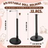 Yaocom 12 Pcs Doll Stands for 8 to 14 Inches Adjustable Dolls Figure Stand Display with Expandable Waist Wire Action Doll Stands Display Rack for Home Shop Birthday Party Favor(Black)