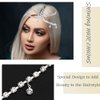 SAWINDA Rhinestone Head Chain Jewelry Silver Headpiece for Women Multiple Crystals Hair Chains Headband Forehead Band Halloween Festival Accessories Prom Wedding Headpiece for Bride