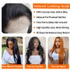 CUTE BEIN 13x6 Transparent Lace Front Wigs Human Hair Pre Plucked 150% Density Brazilian Straight Human Hair Wigs for Black Women 24 Inch HD Lace Frontal Wigs Natural Color