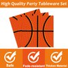 96Pieces Basketball Plates and Napkins Party Supplies Basketball Tableware Set Basketball Party Paper Plates Basketball Birthday Party Decorations Sport Party Plates For Kids Boys Serves 24 Guests