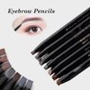 6pcs/pack Brow Pencil Set Pull Cord Peel-off Eyebrow Pencils Waterproof Long Lasting Microblading Eyebrow Pen for Marking, Filling, Outlining (Gray)
