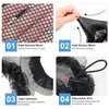 KESAPLAN 6PCS Bun Hair Nets Set Reusable Elastic Mesh Bun Cover for Ballerina Dancer Bank Clerk Nurse Hair Fixing Black Stretch Lace Hair Accessories Headwear for Women Girls Mixed Style (Medium)
