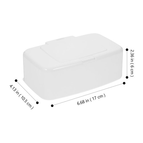 2Pcs Dispenser Box Dispenser Holder with Lid Wipe Container Keep Wipes Moist Tissue Storage Refillable Wipe Boxes Makeup Remover Wipes Paper Case