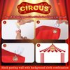 Preboun 3 Pcs Circus Tent Decorations Carnival Circus Theme Party Decorations Carnival Tent Banner Striped Pennant for Circus Clown Theme Birthday Party Classroom Supply