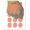 Plump Peach Solid Temporary Tattoo Water Resistant Fake Body Art Set Collection - 54 1" Tattoos (1 Sheet)