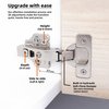 DecoBasics Kitchen Cabinet Frameless Hinges (Pack of 2), Soft Close Door Hinges, Metal Hinges For Kitchen Drawers, Cabinet Hardware, 3 Way Adjustability & Easy Installation