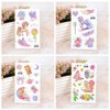 Oottati 14 Sheets Glitter Pink Cute Temporary Tattoos Giraffe Panda Rabbit Balloon Cat Heart Violin Butterfly Whale Star Suit for Kids Adults