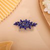 BERYUAN Crystals Hair Comb for Bride for Women for Girls Cute Teardrop Hair Comb Slide Multi-Color BLUE