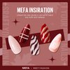 MEFA Fall Winter Gel Nail Polish Set, 12 Colors Burgundy Red Gel Polish Set Flash Dark Red Glitter Nail Polish Gel Nude Brown Pink Gel Nail Gifts for Women Girl DIY Salon Home Manicure