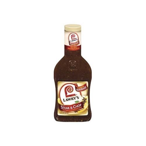 Lawry's, Steak & Chop with Garlic & Cracked Black Pepper Marinade, 12oz Bottle (Pack of 3)