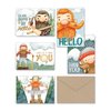 Paper Frenzy Lumberjack Thank You and General Note Cards and Kraft Envelopes - 25 pack