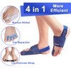 Toe Corrector Toe Separator Bunion Splint 【2024 Updated】 Hallux Valgus Bunion Big Toes Corrector Set Bunion Brace Bunion Exercise Strap Orthopedic Kit Bunion Pain Relief (free, Blue)