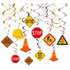 Kristin Paradise 30Ct Construction Hanging Swirl Decorations, Traffic Zone Birthday Theme Streamers, Under Construction Site Party Supplies, Kids/Boy/Toddler First Favors, Stop Sign Road Worker Decor